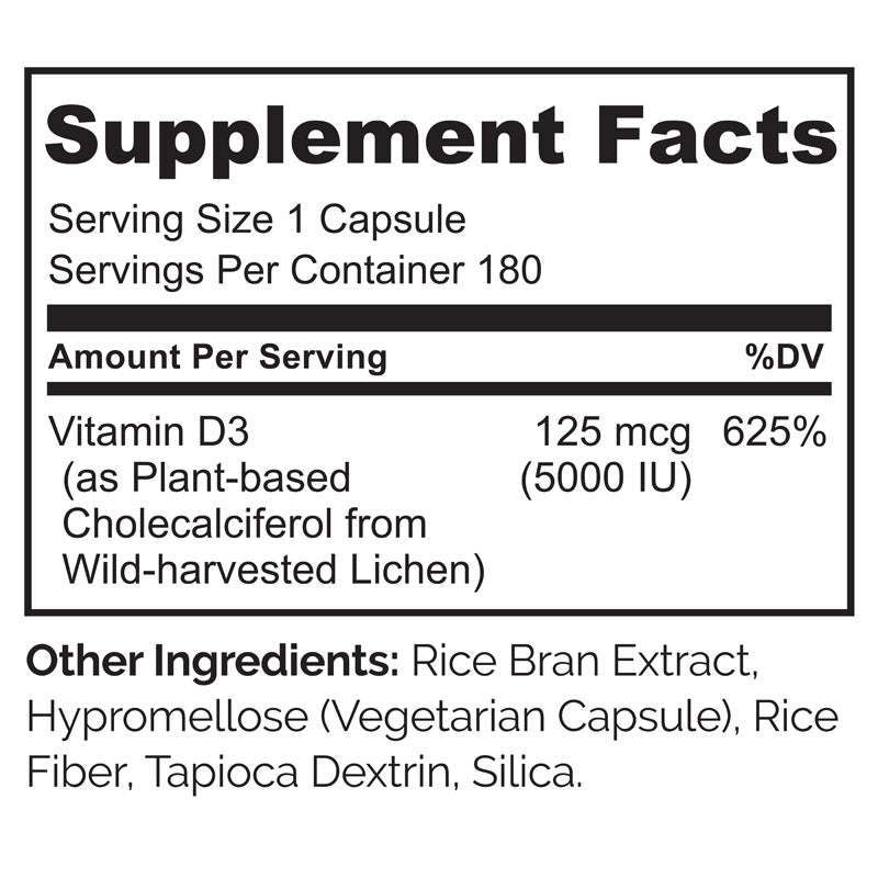 Vegan Vitamin D3, 5000 IU