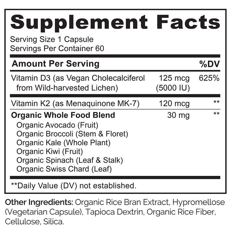 Vegan Vitamin K2 & D3 Supplement