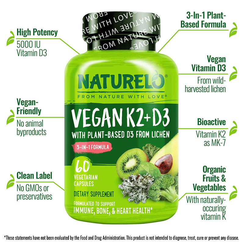 Vegan Vitamin K2 & D3 Supplement