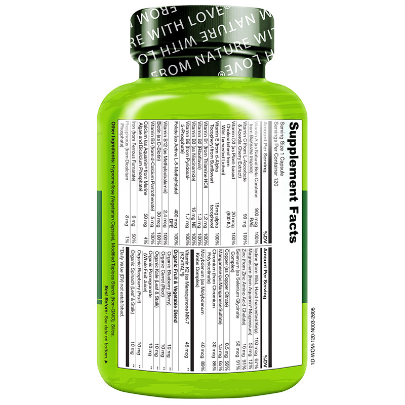 One Daily Multivitamin for Women - Vegan Friendly, Plant-Based, Whole Food Vitamin