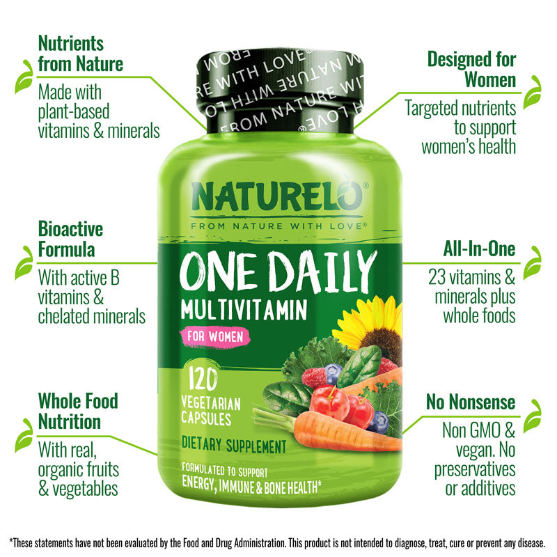 One Daily Multivitamin for Women - Vegan Friendly, Plant-Based, Whole Food Vitamin