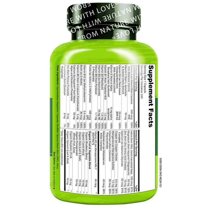 One Daily Multivitamin for Women - Vegan Friendly, Plant-Based, Whole Food Vitamin