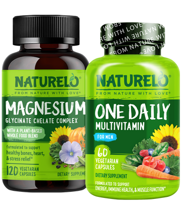 Men's One Daily Multivitamin & Magnesium Glycinate Complex Bundle - 60 & 120 Capsules