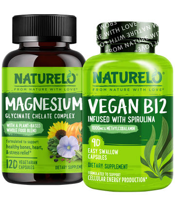 Magnesium Glycinate Complex & Vegan B12 Bundle - 120 & 90 Capsules