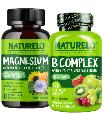 Magnesium Glycinate Complex & B Complex Bundle – 120 Capsules Each