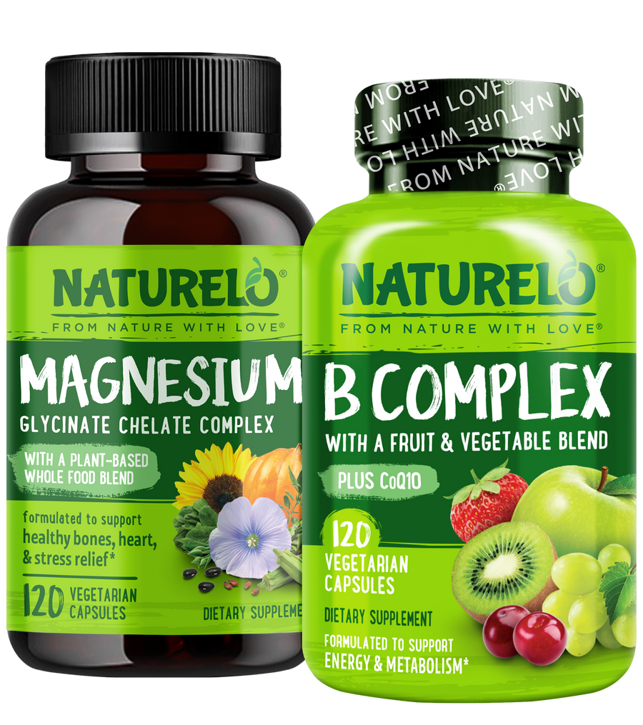 Magnesium Glycinate Complex & B Complex Bundle – 120 Capsules Each