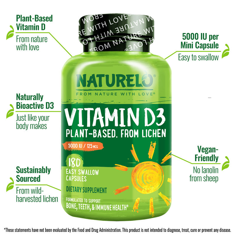 Vegan Vitamin D3 Supplement 5000 IU Capsules Order Vitamin D3