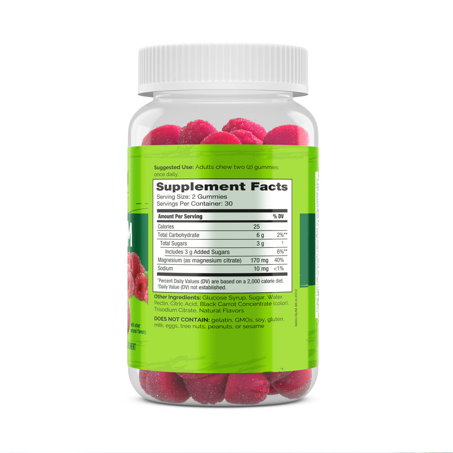 Magnesium Citrate Gummies with Natural Berry Flavor, 60 Vegetarian Gummies