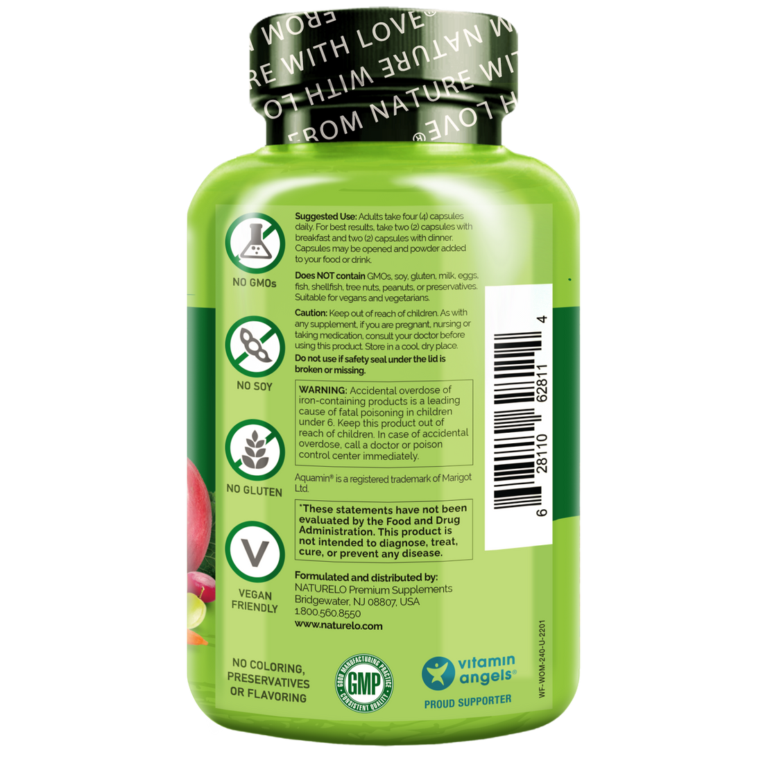 Whole Food Multivitamin for Women, Plant-Based and Vegan Friendly