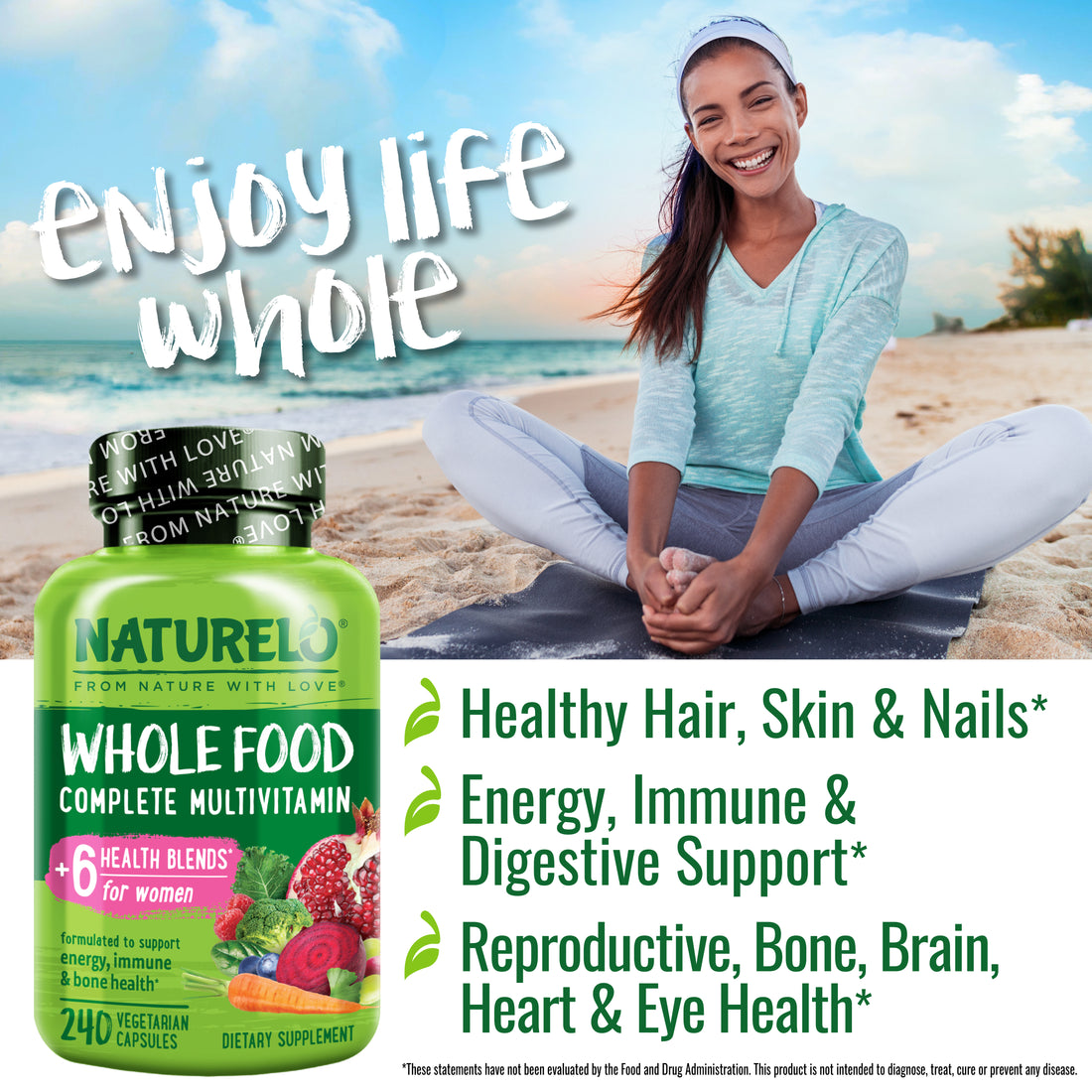 Whole Food Multivitamin for Women Plant-Based, Vegan Friendly