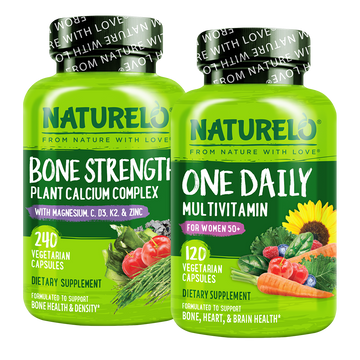 Women's 50+ One Daily Multivitamin & Bone Strength Bundle - 120 & 240 Capsules