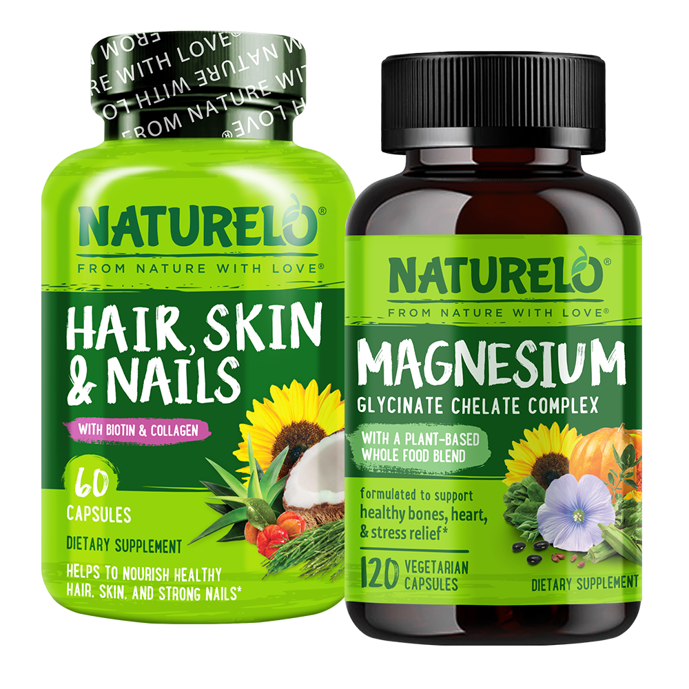 Magnesium Glycinate Complex & Hair, Skin, & Nails Bundle