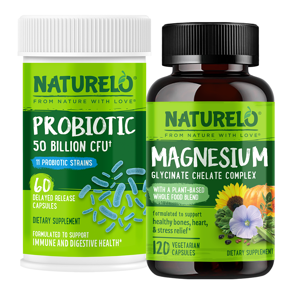 Magnesium Glycinate Complex & Vegan Probiotic Bundle