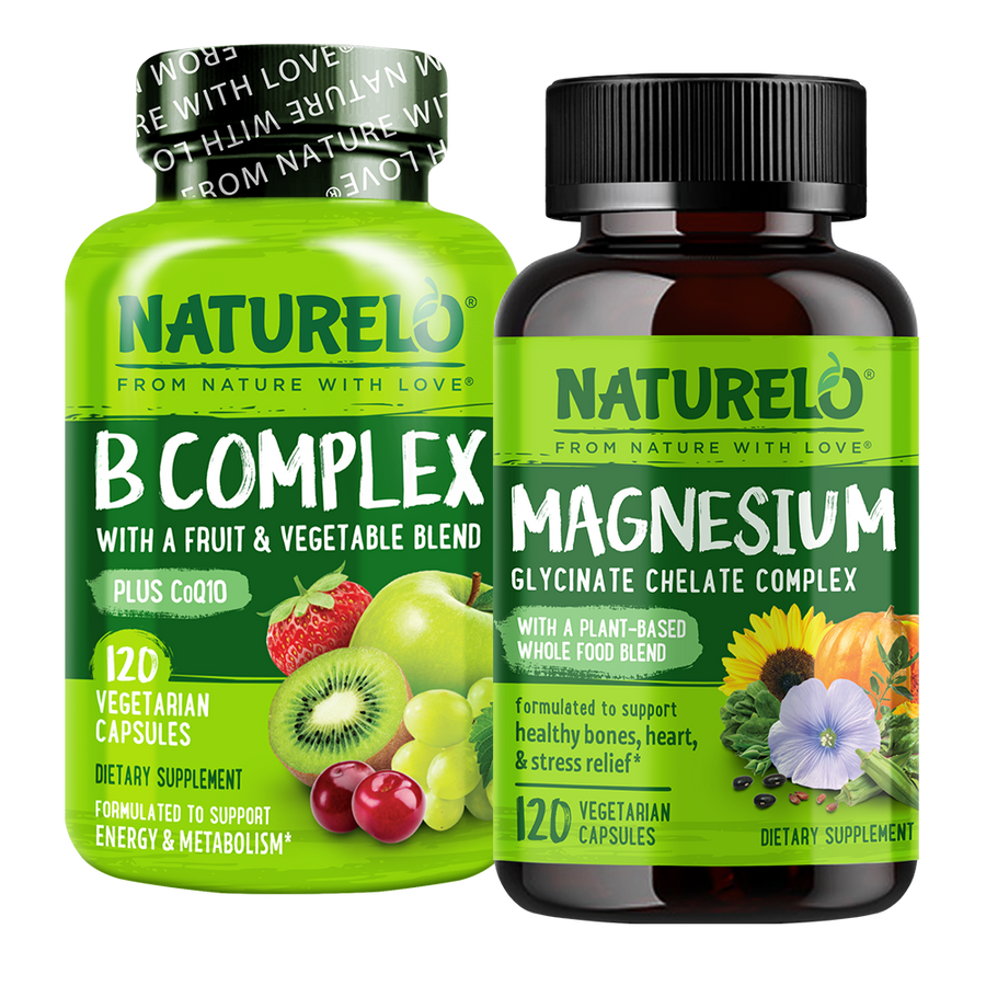 Magnesium Glycinate Complex & B Complex Bundle – 120 Capsules Each