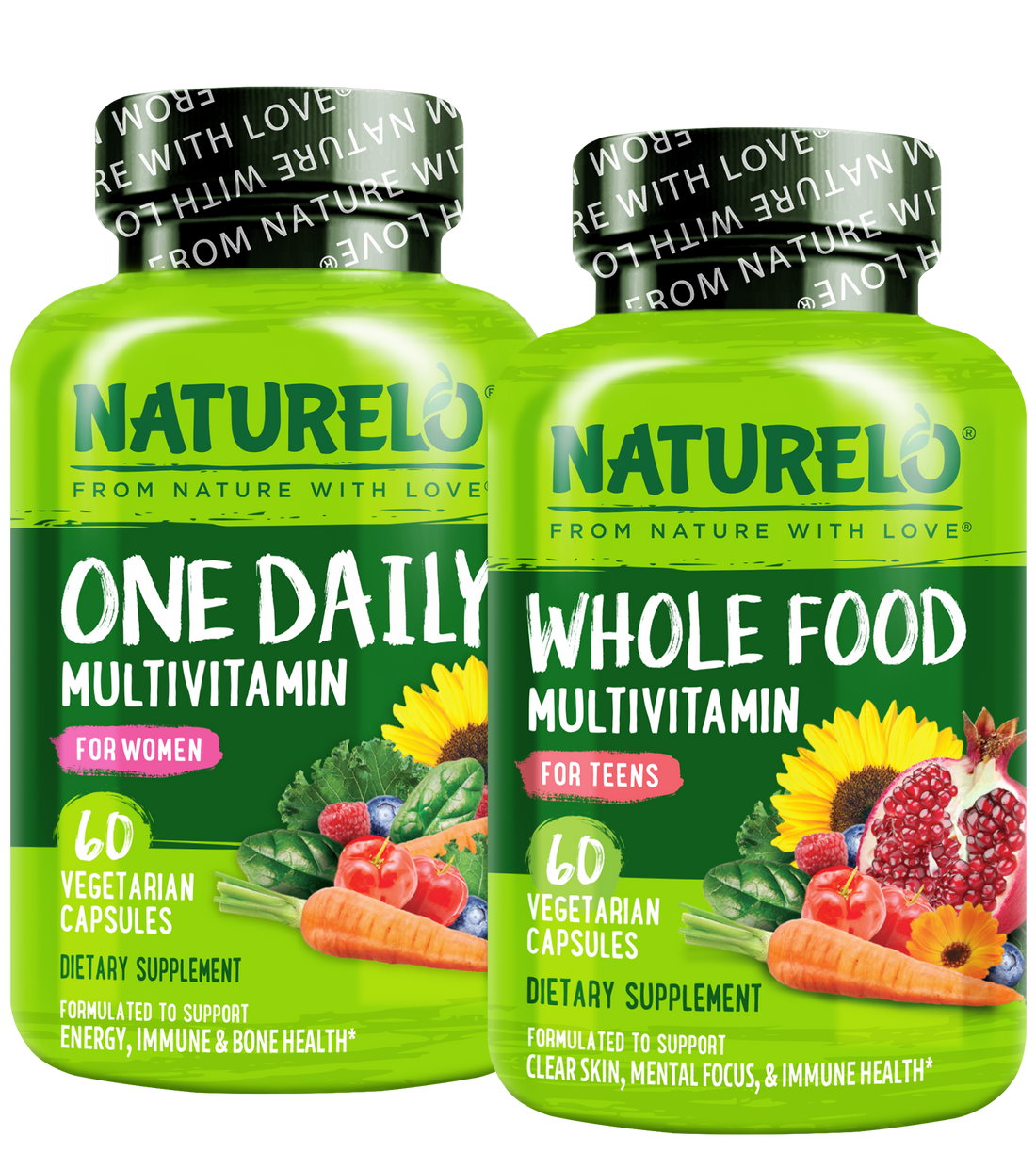 Women’s One Daily & Teen Whole Food Multivitamin Bundle - 60 Capsules Each