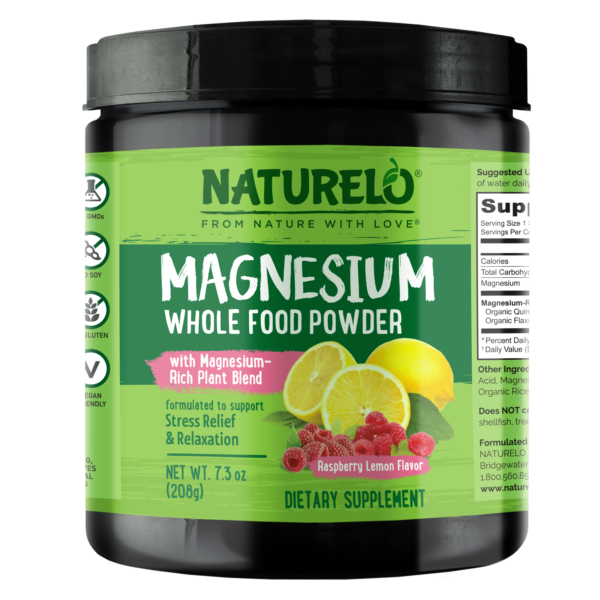 Magnesium Powder | Vegan Friendly, Whole Food | Naturelo Prmeium ...