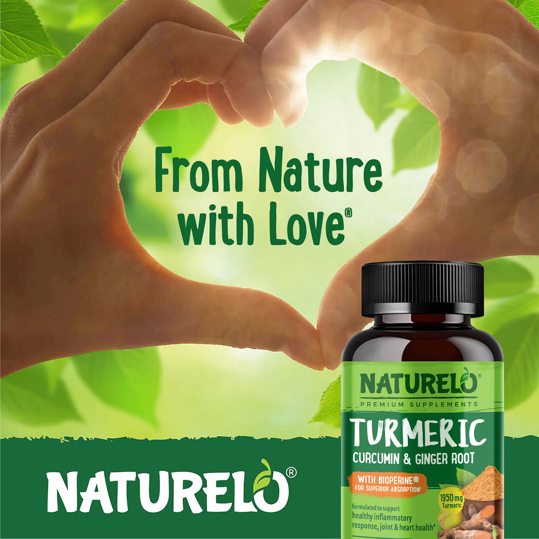Plant-Based Turmeric Supplement with BioPerine for Enhanced Absorption