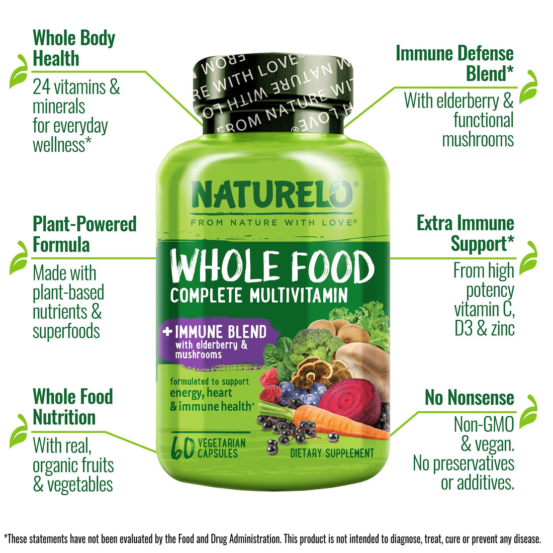 Whole Food Multivitamin with Immune Blend Immune Health Defense